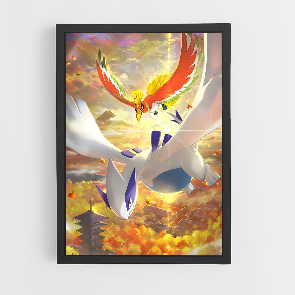 Poster Ho-Oh Légendaire – affiche Pokemon (vue 2)